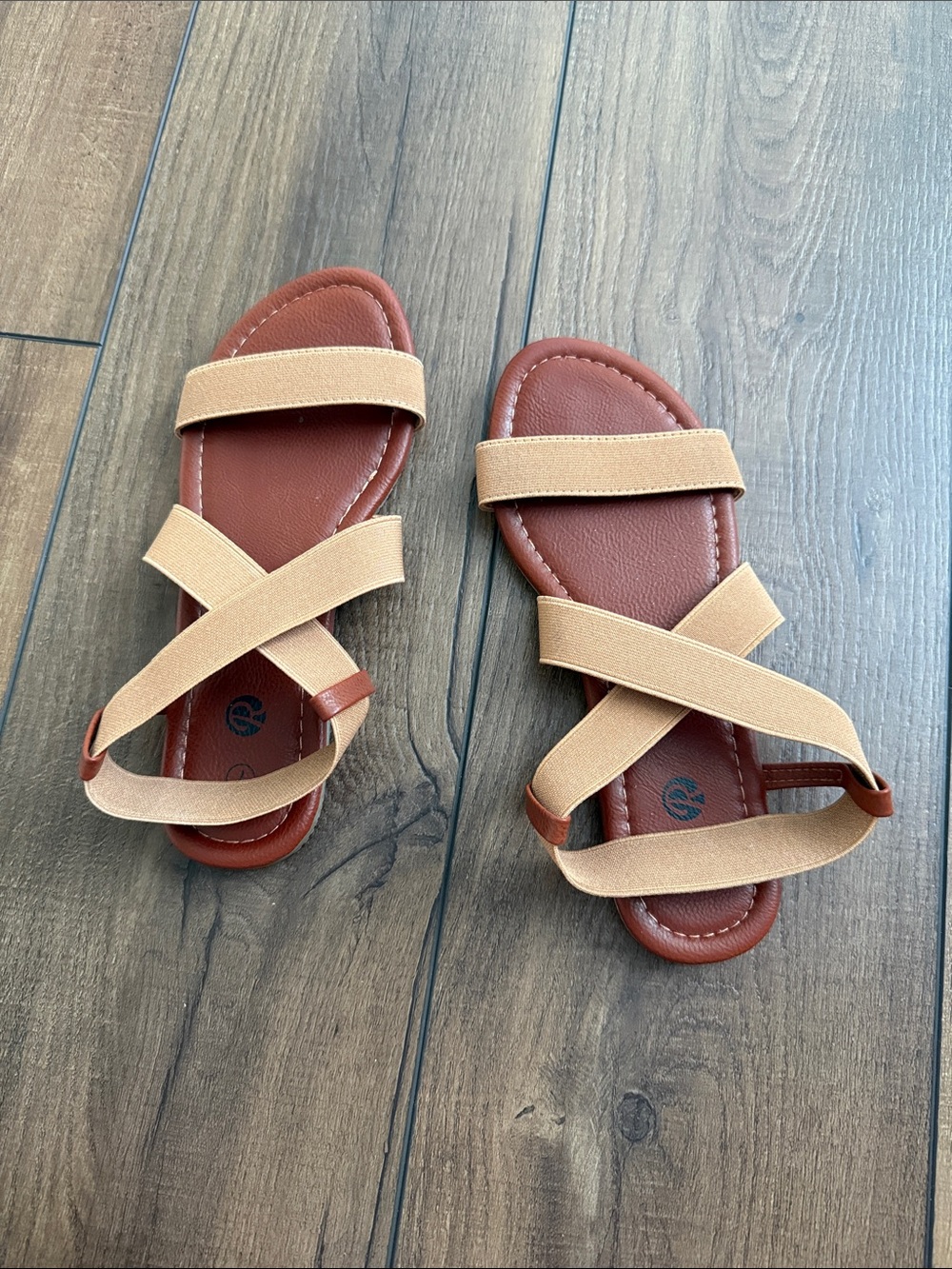 Rekayla Flat Elastic Sandals - Brown